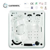 Bain à remous extérieur Sunrans avec 42 jets et aromathérapie pour baignoire et spa de piscine, utilisation extérieure