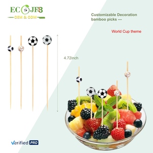<span class=keywords><strong>Stuzzicadenti</strong></span> Ecologici a Forma di Pallone da Calcio in Bambù, Monouso per Frutta e Cocktail, <span class=keywords><strong>con</strong></span> Decorazione Personalizzata a Forma di Pallina - Product Image 2