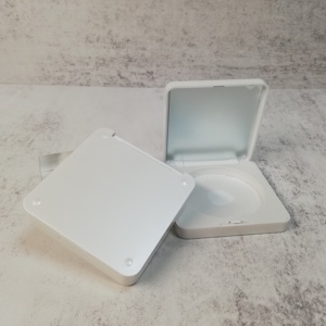 Square White Empty <b>Powder</b> <b>Compact</b> Case With Mirror Cosmetic Blush Container Makeup Foundation Eye shadow Palette Custom Logo - Product Image 4