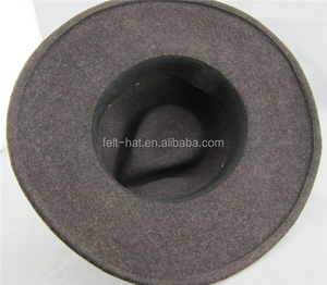 Venta al por mayor de fábrica Venta caliente personalizado hombres mujeres fieltro de lana rígida Fedora sombrero de ala grande - Product Image 3