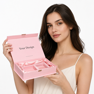 High End Gold Stamping Cosmetic Box Magnetic Folding Luxury Rigid Cardboard Gift Box Custom Logo <b>Paper</b> <b>Packaging</b> Gold Supplier - Product Image 1