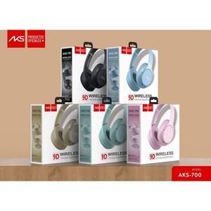 AKS AKS-700 Auriculares inalámbricos sobre la oreja con sonido 9D y Bluetooth - Product Image 1
