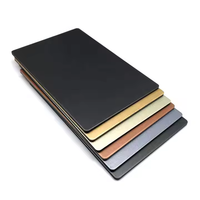 Panneau composite en aluminium de couleur noire mat noir ACP noir brillant ACM feuille d'usine avec des prix bon marché