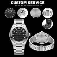 Reloj de Hombre Luminoso de Negocios con Logotipo Personalizado de Fábrica al Mejor Precio, Acero Inoxidable 316L, Cristal, Resistencia al Agua 5BAR, Cuarzo de Lujo