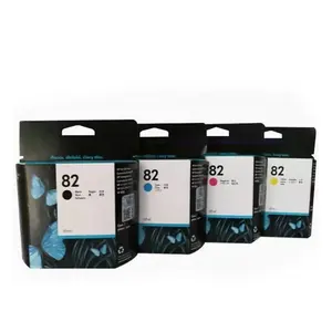 HP Designjet 500 800 815 820 510 111 프린터에 대한 새로운 원본 82 10 C484A CH565A C4911A C4912A 만료 잉크 카트리지