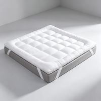 Meilleure Vente Surmatelas Pliable Doux en Microfibre Tissée Silencieuse de 7 cm d'Épaisseur (3 po) avec Sangles d'Angle, Taille Double King, Toutes Saisons