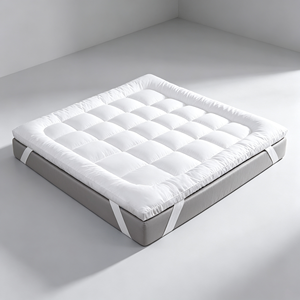 Best Seller 7cm <strong>Thickness</strong> 3" Woven Noiseless Microfiber Pad Corner Straps Folded Soft Double <strong>King</strong> All-Season <strong>Mattress</strong> <strong>Topper</strong> - Product Image 1