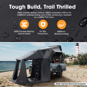 SAN HIMA Quick Setup 4x4 Offroad Overland Camping Car Side Toldo Oxford Fabric Roof Top Tent Annex para Car Roof Tent - Product Image 4