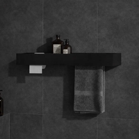 Étagères de rangement minimalistes pour cuisine et salle de bain, étagère en métal, barre porte-serviettes et porte-papier toilette, organisateur mural, décoration intérieure