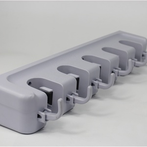 Mop Holder Non-folding Rack Organizer Tools Sustainable Plastic Mop Holder Wall Mount