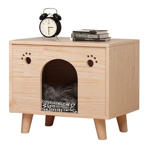 <span class=keywords><strong>Mesita</strong></span> <span class=keywords><strong>de</strong></span> <span class=keywords><strong>Noche</strong></span> Moderna <span class=keywords><strong>de</strong></span> Madera con Espacio para Mascotas, Ecológica, para Dormitorio o Sala <span class=keywords><strong>de</strong></span> Estar - Product Image 1