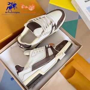 Zapatillas Deportivas de Lona Damier para Hombre, Zapatillas Deportivas de Lujo, Zapatillas de Moda de Piel Vacuna Suave para Correr, Caminar, Baloncesto, Uso Casual - Product Image 2