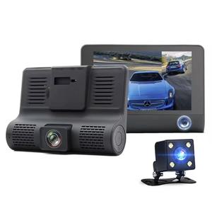 Full HD <span class=keywords><strong>1080p</strong></span> <span class=keywords><strong>Car</strong></span> Dashboard <span class=keywords><strong>DVR</strong></span> 4 pulgadas IPS pantalla Triple lente Dashcam Tri Cam Dashboard <span class=keywords><strong>DVR</strong></span> para coches CE Consumer Electronics - Product Image 1