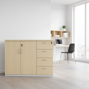 <span class=keywords><strong>Meuble</strong></span> <span class=keywords><strong>de</strong></span> rangement <span class=keywords><strong>de</strong></span> bureau moderne modulaire grande capacité, unité <span class=keywords><strong>de</strong></span> classement à quatre niveaux, étagères en bois, idéal pour l'école, la maison, l'hôtel - Product Image 3