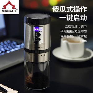 Molinillo de café eléctrico Mangol de 8 onzas, mini portátil totalmente automático con 5 niveles de ajuste para uso doméstico - Product Image 1