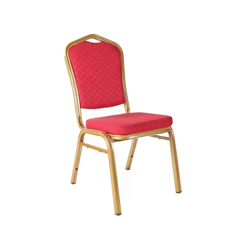 Toptan istifleme yumuşak bez sarılmış demir çerçeve düğün sandalyeleri restoran özel oda yemek sandalyeleri