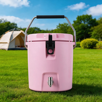 Seau à glace isotherme portable rotomoulé en PE de 8 L avec intérieur en acier inoxydable, personnalisable, moderne, haute qualité, faible MOQ, impression de logo