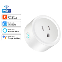 Prise intelligente Wi-Fi Tuya standard US en gros pour prise de courant 10A/16A avec suivi de consommation d'énergie, compatible Alexa Google Home, IP20 CE