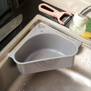Sucker Type Kitchen Storage Drain <b>Basket</b> Multifunctional Waste Rack <b>Sink</b> Plastic - Product Image 2