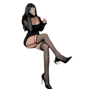 Kadınlar için seksi entegre jartiyer kemer ve askı çorap: gri, Strappy Over - the - Knee tarzı, baştan çıkarıcı beyaz, zayıflama siyah