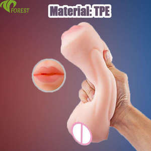 Volwassen Mannelijke Masturbatie Cup TPE Materiaal Dubbelkanaals Masturbatie Apparaat Seks Speelgoed Zak Pussy Volwassen Vrouwen Vagina Speelgoed - Product Image 1
