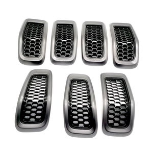 Jeep Cherokee Front Bumper <b>Grille</b> 68256974AC ABS Plastic Honeycomb <b>Mesh</b> Frame Replacement Part - Product Image 1