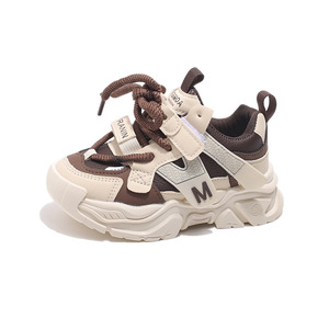 Mùa thu mùa đông mới không thấm nước đáy mềm ren-up siêu nhẹ trẻ em giày thể thao lớn Giày chạy phổ biến chống trượt - Product Image 5