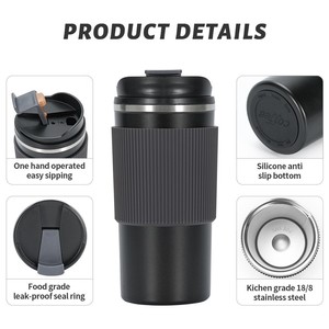 <span class=keywords><strong>Mug</strong></span> personnalisé avec logo, 450 ml, manchon isolant en silicone, tasse à café isolée, bouteille d'eau, bouteille en acier personnalisée, <span class=keywords><strong>garde</strong></span> <span class=keywords><strong>au</strong></span> <span class=keywords><strong>chaud</strong></span> - Product Image 5