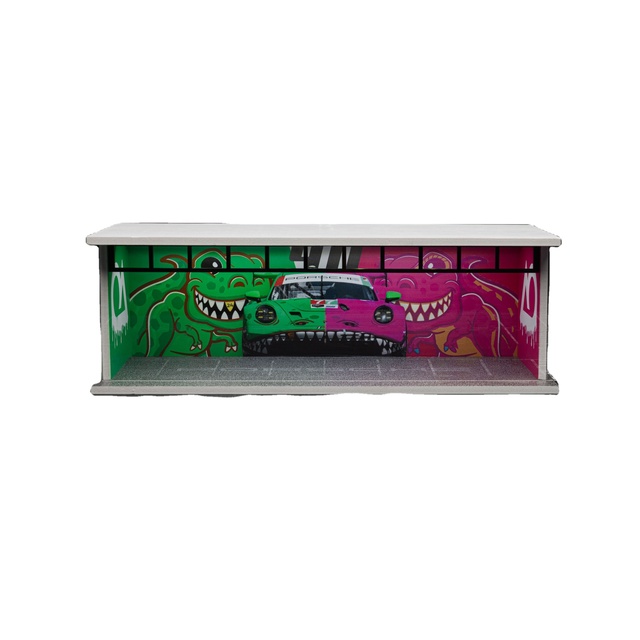Cool Hobby 1/64 Scale Car Garage Diorama with USB LED Light Realistic Parking Lot Display Case for Model Cars