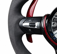 Volant sport en cuir et fibre de carbone personnalisé avec LED pour BMW F30 F10 F31, 3 branches, 40 mm de largeur de poignée