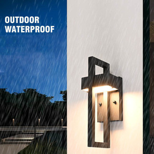 Lampade da Parete Esterne Moderne IP65 Impermeabili, Colore Nero, per Giardino, Parco, Portico, Illuminazione Stradale - Product Image 2