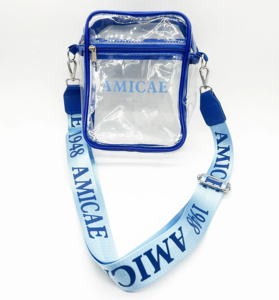 Custom Greek Letter pink <strong>Clear</strong> Pvc Transparent Messenger Sling Shoulder Bag Pvc <strong>Clear</strong> Crossbody <strong>Handbag</strong> for Women - Product Image 2
