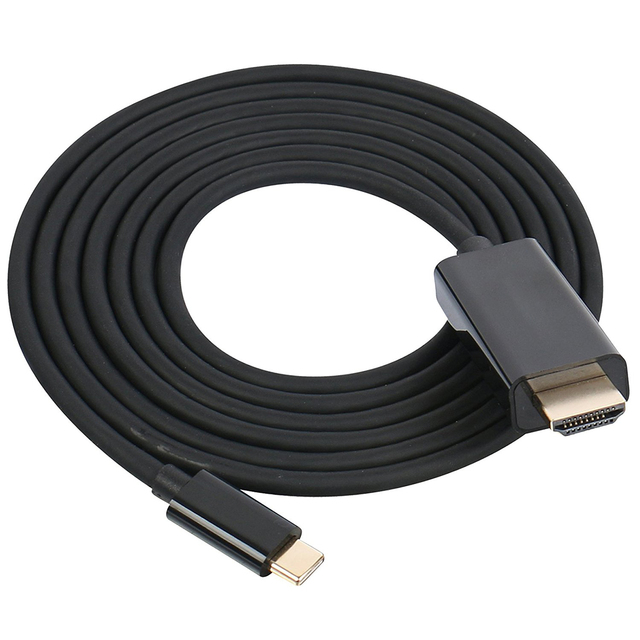 VCOM USB Type C Video Dongle USB-C to HDMI Cable 4K 30Hz with Plastic Shell for Computer Monitor HDTV