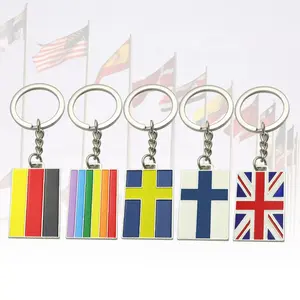 Custom Promotional Keychains National Flag LGBT Flag Metal Key Chains