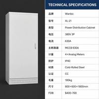 Armoire de distribution d'énergie complète Wanbo-384 LV XL-21 avec panneau métallique pour tableau de commande d'usine, utilisation en intérieur