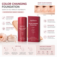 Fond de teint liquide thermosensible changeant de couleur, hydratant, léger, adhérent, usage quotidien, vente en gros OEM