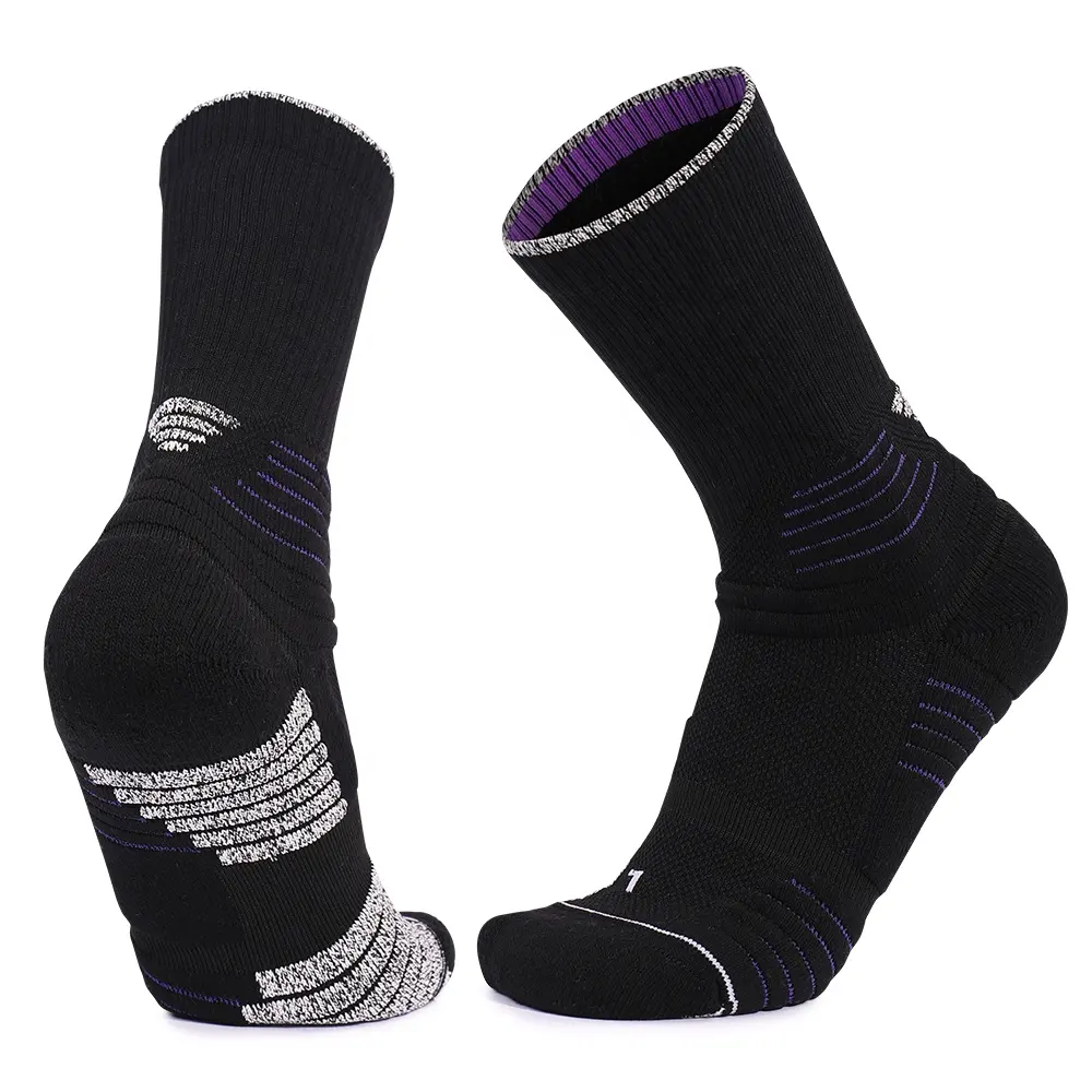 Yeni kaymaz iplik futbol çorapları atletik spor basketbol futbol spor kavrama çorap özel sipariş ekip çorap kabul