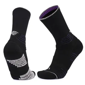 Newest Anti Slip Yarn Soccer Socks Athletic Sport Basketball Football Sports Grip Socks Accept Custom Order Crew Socks