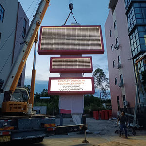 Letrero Luminoso Personalizado para Monumentos, Tipo Caja de Luz, Independiente, Publicitario, Digital, para Precios de Gasolina, de Aluminio, Doble Cara, para Gasolinera, con Pilón LED - Product Image 5