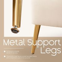 Fauteuil à dossier haut pour salon, canapé moderne pour chambre à coucher, fauteuil confortable en velours capitonné, fauteuil d'appoint avec coussin