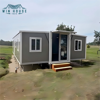 Maison conteneur préfabriquée de luxe moderne en acier 20FT/30FT/40FT, extensible, avec salle de bain et cuisine, anti-corrosion, ignifuge, pour extérieur