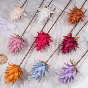 Fleurs d'ananas artificielles en soie, décoration de mariage, arrangement floral haut de gamme, 10 couleurs disponibles - Product Image 1