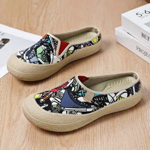 Scarpe Slip-On da donna estive traspiranti comode in tela nuovo arrivo alla moda con Base morbida stile un piede - Product Image 1