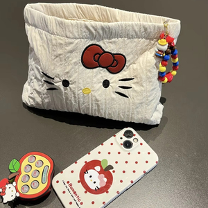 Cute Cartoon Quilted Cosmetic <b>Bag</b> Large Capacity Zipper <b>Makeup</b> Organizer for Travel OEM Supported - Product Image 1