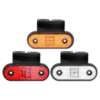 Feux latéraux LED 24V pour camion, nouveau modèle avec base en caoutchouc, réflecteur intégré, montage sur support, lampes latérales LED pour remorque