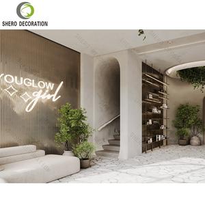 Salons de coiffure de luxe, design d'intérieur, ensemble de meubles personnalisés pour zone spa, vitrine durable pour salon de beauté avec décoration murale d'images - Product Image 5