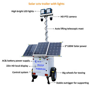 OKAF Mobile Light Tower <b>Camera</b> CCTV Trailer With LED Telescopic Mast Mobile Light Tower Mobile Light Tower - Product Image 5