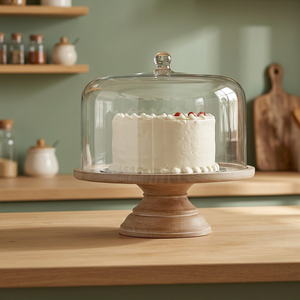 BS INTERNATIONAL Présentoir à gâteau rond en bois finition antique, écologique, nouveau design, fait main, exportateur en gros - Product Image 1