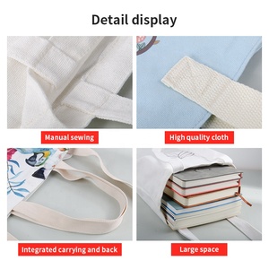 Borsa in tela di design personalizzata per Shopping di lusso in tela di cotone riutilizzabile semplice 0 rganiccon Logo personalizzato - Product Image 4