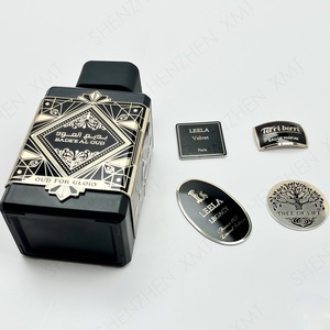 Thiết kế chuyên nghiệp thời trang chất lượng cao chai nước hoa vàng và bạc dập nổi kim loại nhôm nhãn tag - Product Image 2